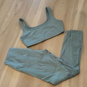 PE Nation Green Sports Bra and Leggings Set